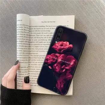 Rožių Gėlių meno gėlių estetinės Telefono dėklas Samsung galaxy S 9 10 20 10 21 30 31 40 50 51 71 s 20 pastaba j 4 2018 plius