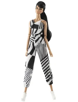 Paryžiaus Mados Geometrinis Apranga Rinkinys Barbie 11 Cm BJD FR SD Lėlės Suknelė Drabužius Lėlių Roll Žaisti Priedai