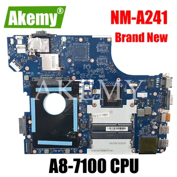 Akemy 04X5627 Pagrindinė plokštė Lenovo E555 Nešiojamas Plokštė AATE1 NM-A241 DDR3L Visą išbandyti W/ A8-7100 CPU