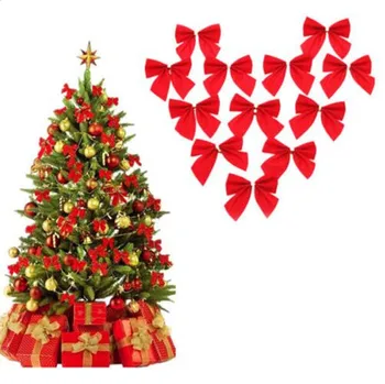 Smagu, Namų apyvokos Daiktai, Šeimos Atostogų Ornamentu 12PCS Bowknot Kalėdos Sodo Elegantiškos Apdailos Kalėdų Lankas Naujas Vestuvių Medis Šaliai Dekoro