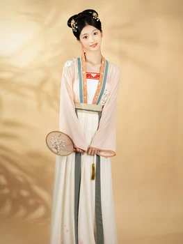 Moteris Senovės Kinų Tradicinės Elegantiškas Hanfu Suknelė Rytų Song Dinastija Siuvinėjimo Princesė Pasakų Suknelė 3 Gabalas Rinkiniai DWY4399