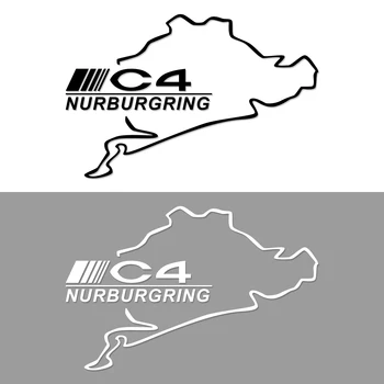 Lenktynių Nurburgring Auto Atspindintis PVC Kuro Bako Dangtelis Dekoro Lipdukai Automobilio Apdaila Sporto Lipdukai Citroen C4 Vinilo Decal Priedai