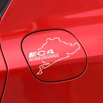 Lenktynių Nurburgring Auto Atspindintis PVC Kuro Bako Dangtelis Dekoro Lipdukai Automobilio Apdaila Sporto Lipdukai Citroen C4 Vinilo Decal Priedai