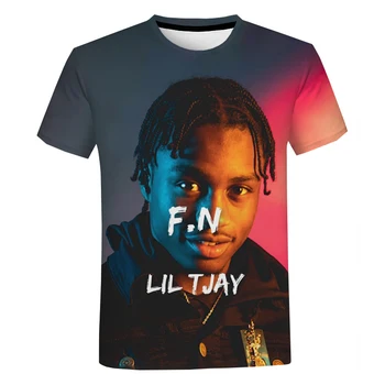 2021 Naujausias Lil Tjay marškinėliai Laisvalaikio Prekės Vyrų vasaros tee Reperis Paaugliams Vyrų, Moterų topai