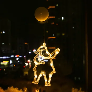 Kalėdų Langą Gyvis Lempos Kalėdų Dekoracijos LED Šviesos Briedžių Snaigės Kalėdų Senelis Varpai Medžio Namų, Atostogų Apšvietimo Karšto Pardavimo