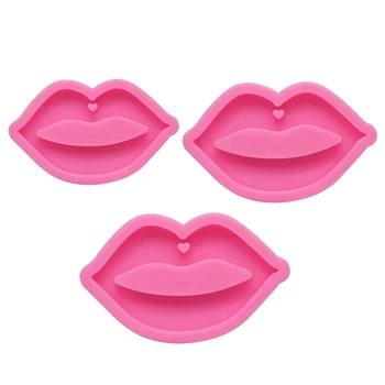 Mados Kiss Seksualus Lūpų, Burnos Formos Keychain Silikono Formos, su Skyle 