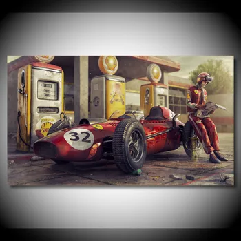 Senovinių Automobilių Plakatas Ferrari Classic Racing 
