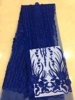 Puošnios prancūzijos Afrikos nėrinių audinys, aukštos kokybės išsiuvinėti Nigerijos nėriniais, karoliukais guipure nėrinių audinio lady suknelė LCD916A