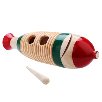 Mediniai Guiro Plaktuku Stick Vaikams, Vaikų Žuvies Formos Muzikos Instrumentas Ritmui Žaislas