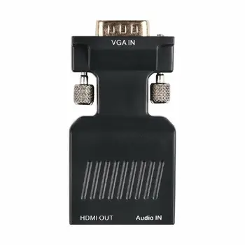 VGA Į HDMI 1080P AV Konverteris Mini VGA Revoliucijos HDMI Female Jungtis HDTV Audio Video Kabelis Adapteris, skirtas PC DVD, STB