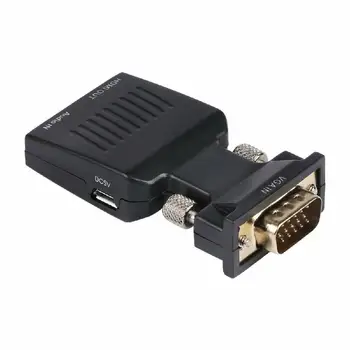 VGA Į HDMI 1080P AV Konverteris Mini VGA Revoliucijos HDMI Female Jungtis HDTV Audio Video Kabelis Adapteris, skirtas PC DVD, STB