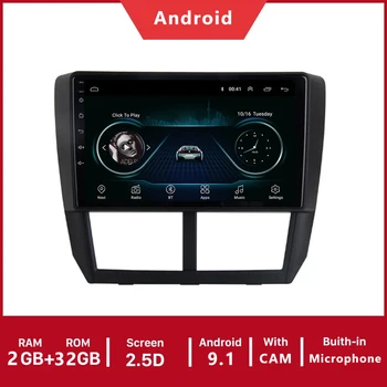 JOYINCAR 2Din Automobilių Multimidia Android 9.1 už Subaru Forester Radijo, GPS Navigacija, WiFi Autoradio Stereo OBD DVR USB SWC DAB+ 9in