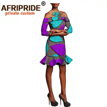 Afrikos Suknelės Moterims Atsitiktinis Suknelė Atitikimo Spausdinti Karoliai Grynos Medvilnės Plius Dydžio Mini Suknelė Atsitiktinis Suknelė Ankara A1825041