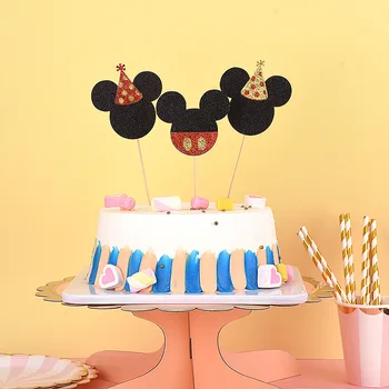 Animacinių filmų Mickey Minnie Mouse DisposableCake Rėžtuvės Įterpti Šaligatvio Vaiko Gimtadienio Pyragas Apdaila Dekoratyvinis Dovanos Vaikams