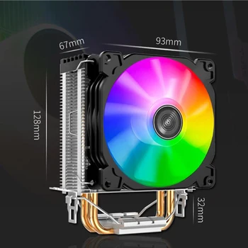 Jonsbo CR1200 2 Šilumos Vamzdžio Bokštas CPU Aušintuvo RGB 3Pin Aušinimo Ventiliatoriai Heatsink 9cm spalvų minkšta šviesa ventiliatorius PU Aušintuvas Streamer radiatorius