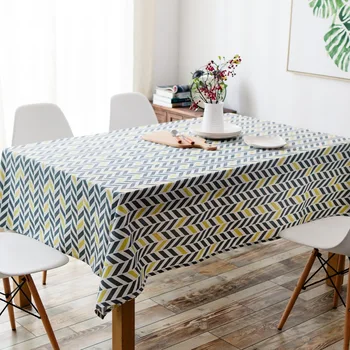 Paprastos medvilnės ir lino audiniu meno restoranas staltiesė paprastų geometrinių kavos stalo staltiesė meno gerbėjas namų staltiesė