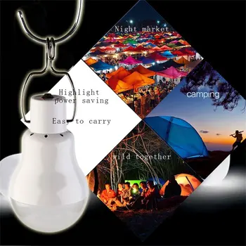 LED Saulės Energijos Lauko Lempa 15W 150LM Saulės Energijos taupymo lemputė, nešiojamų, Kempingas Palapinė Žvejybos Lempos Kiemas, Avarinės Šviesos