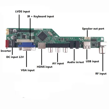 Rinkinys LP156WH2(TL)(C2) 40pin LVDS VGA nuotolinio USB HDMI Valdiklio tvarkyklę valdybos LCD LED TV AV Skydelis Ekranas 15.6