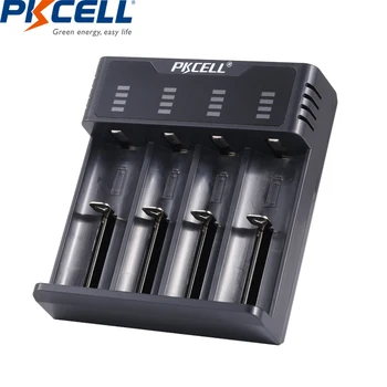 8pcs Pkcell 18650 3.7 v, 2200mah rechargeble li-jonų baterijų blokas su bateriją, įkroviklį, USB 1,2 v, 3,7 v 3.2 v aa/aaa baterijos