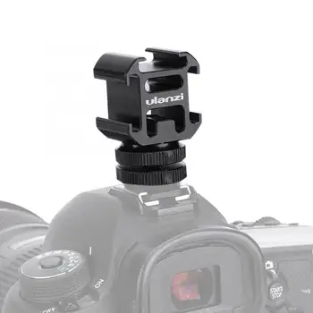 Ulanzi fotografia Mini Metalo Kamera Triple Karšto Batų Mount Adapteris, skirtas Vaizdo Užpildyti Šviesos Stebėti Mikrofonas fotografia acessorio