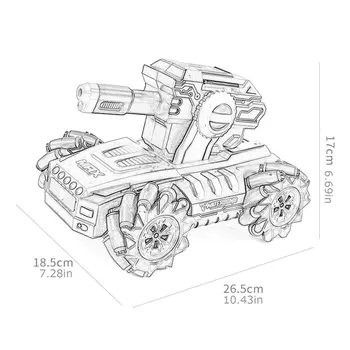 UK2075 1:16 RC Modeliavimo Karinis Tankas Pradėti Vandens Bomba Šarvai Interaktyvus Mūšis 2.4 g Watch Drift Nuotolinio Valdymo Žaislas Automobilis