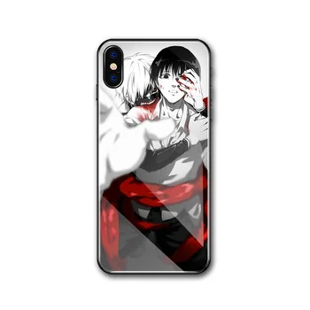 Case for iphone xr grūdinto stiklo dangtis anime tokoyo ghouls atveju iphone 6 6s 7 8 plus x xr xs max 11 pro max 