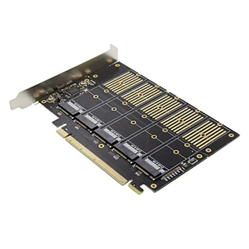PCI-E X16 Adapterio plokštę, JMB585 Chip M. 2 Mygtukas B NVMe SSD Plėtros Kortelę NGFF Kietojo Disko Adapteris Kortelės