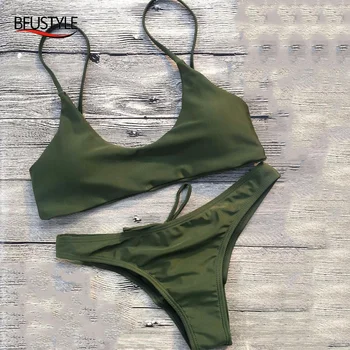 BFUSTYLE 2018 m Plaukimo Kietas Biquini maudymosi kostiumėlį Bather Moterų Sexy Push Up Micro Bikini Rinkiniai, moteriški Kostiumėliai,