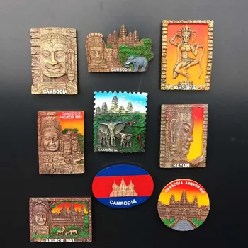 BABELEMI Aukštos kokybės Rankų darbo Kambodžos Angkor Wat 3D Šaldytuvas Magnetai Pasaulio Kelionių Suvenyrai Šaldytuvas Magnetiniai Lipdukai