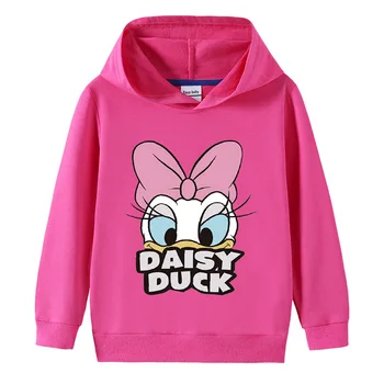 Daisy Duck Vaikų Hoodies Palaidinės Animacinių Filmų Spausdinti Kailis T Shirt Baby Girl Megztinis Ilgomis Rankovėmis T-Shirt Vaikai Top Aukštos Kokybės