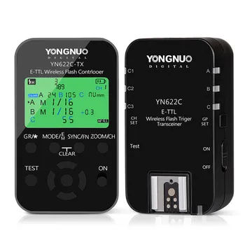 Yongnuo YN622C-TX Siųstuvas Valdytojas + YN622C siųstuvas-imtuvas Imtuvas Belaidžio E-TTL Flash Trigger Rinkinys, skirtas 