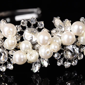 Imituojamas Pearl & Austrija Kristalų Brides Rožančiai Karūnas Moterims Dalyvavimo Šalies Mados Bijoux Prabangus Priedai F024