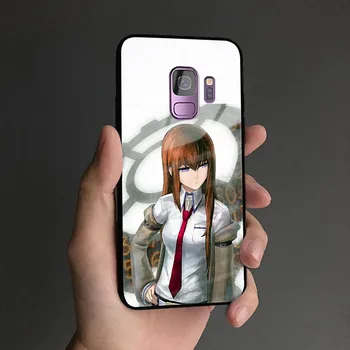 Steins Gate anime telefono dėklas Samsung galaxy s8 s9 s10 s10e plus pastaba 8 9 10 PLIUS Grūdinto stiklo dangtis minkšto silikono apvalkalas