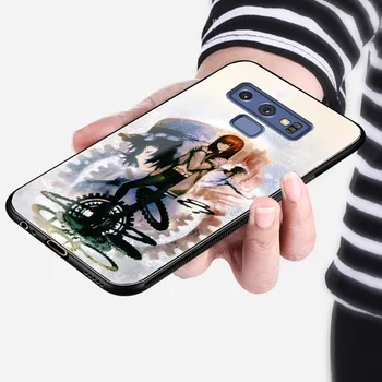 Steins Gate anime telefono dėklas Samsung galaxy s8 s9 s10 s10e plus pastaba 8 9 10 PLIUS Grūdinto stiklo dangtis minkšto silikono apvalkalas