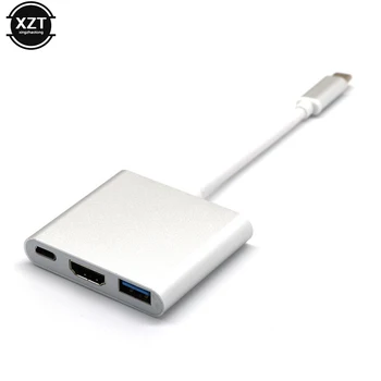 Aukštos Kokybės C Tipo HDMI USB 3.0 HUB USB Multi-Port Adapteris Raktu Dock Laidas Xiaomi 