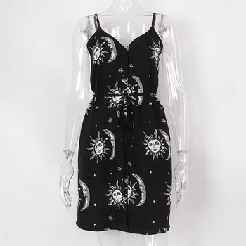 Bodycon suknelė drabužius moterims spausdinimo juoda wrap dress 2020 naujas vasaros nauji sexy stiliaus rankovių klubas medvilnės suknelės