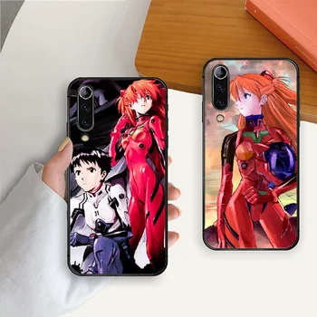 Anime Genesis Evangelion Telefono dėklas Padengti Xiaomi Mi Pastaba A2 A3 8 9 3 9 9T 10 Max Pro Lite Ultra Black Mados Coque Tapyba