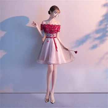Lady Pink Gėlių Vakaro Suknelė, Sijonas Plonas Oficialių Pokylių Priimančiosios Įžymybė Elegantiškas Kilnus Vasarą, Pavasarį De soirée Вечернее платье