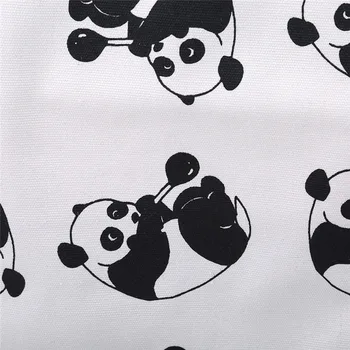 Mielas Panda Gyvūnų Spausdinimo Pirkinių Maišeliai Moterų Krepšiai Praktinio Kasdienio Naudojimo Drobės Rankinėje Patogus Didelės Talpos Shouder Krepšys
