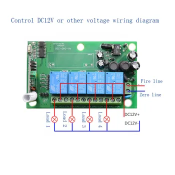 AC85V - 220V 4CH RF nuotolinę Mokymosi kodas jungikliai 100-1000M tolimojo nuotolinis jungiklis