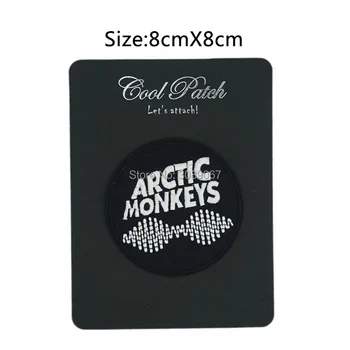 Arctic Monkeys Anglija Striukė, Marškinėliai pleistras Sunkiosios Muzikos Roko grupė Punk Rockabilly audiniai siūti geležies ženklelis ant kablio kilpa