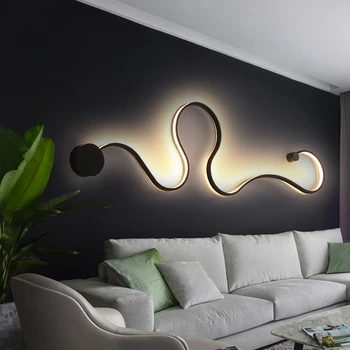 Naujos Postmodernios paprasta kūrybos sienos šviesos diodų (led) miegamojo lovos apdailos Šiaurės dizaineris kambarį koridoriaus viešbutis sieniniai šviestuvai