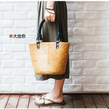 2020 Tailando versija, naujas šiaudų maišą moterų rankinės Europos ir Amerikos stiliaus moteris paketo rotango duonos pakuotės paplūdimio krepšys