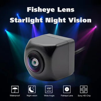 Atsparus vandeniui HD 170 Laipsnių Fisheye Objektyvas Nolight Naktinio Matymo Automobilį Atbuline Atsarginės Galinio vaizdo Kamera, VAIZDO Parkavimo Kamera