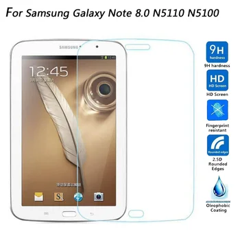 9H Nekilnojamojo Grūdinto Stiklo Plėvelė Samsung Galaxy Note 8.0 GT-N5110 N5100 Screen Protector Apsauginės Plėvelės Ultra-Plonas Planšetinis 2.5 D