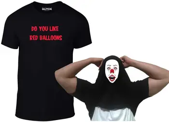 Helovinas Ar jums patinka raudoni balionai Vyrai T-shirt - Įkvėptas Pennywise Cool Atsitiktinis pasididžiavimas marškinėliai vyrams Unisex Naujas Mados marškinėlius