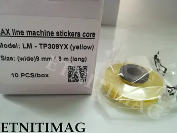 Juostos Etiketės Core LM-TP305W/Y (5mm 9mm 12mm+Balta Geltona) Suderinamas su MAX LETATWIN Kabelis ID Spausdintuvo lm-380e, lm-380a, lm-390a