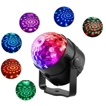Karšto Mini RGB LED Kristalų Magija Kamuolys Etapo Poveikį, Apšvietimo Lempos Lemputė Šalies Disco Club DJ Šviesos Lazerių Šou Lumiere Pluošto 6W
