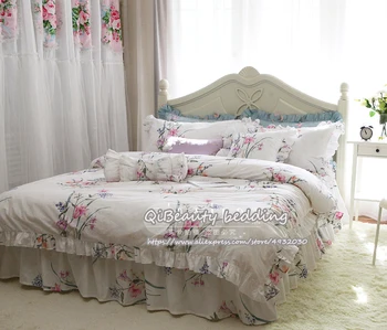 Elegantiškas ir patogus Europos stiliaus sielovados šviežių susiėmę medvilnės lova sijonas patalynė