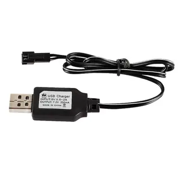 USB Įkrovimo Kabelis Ni-Cd Ni-MH Baterijų Paketą SM kištukinis Adapteris, 7.2 V 250mA Išėjimas, Nuotolinio Valdymo Žaislas N84A